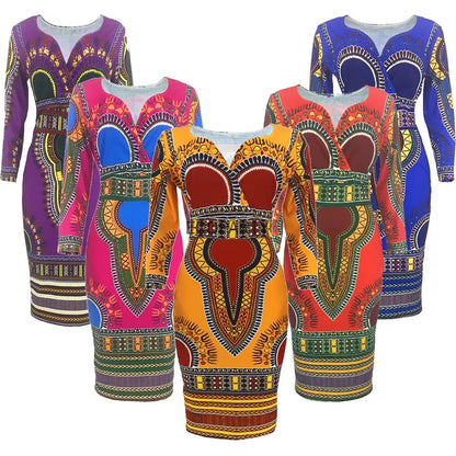 Robe African Chic – Élégance Ethnique en Rouge